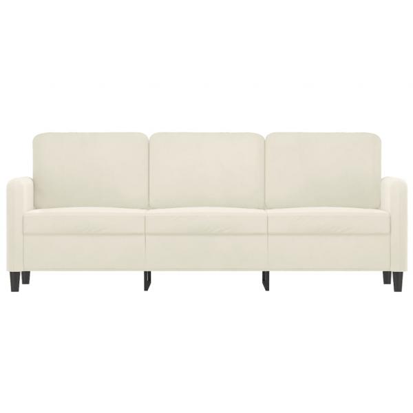 3-Sitzer-Sofa Creme 180 cm Samt