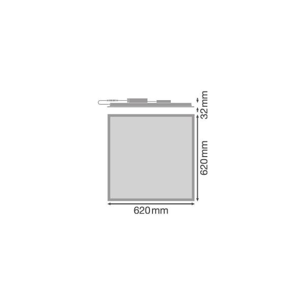 LEDVANCE Quadratische Panel-Leuchte Panel Comfort 625 CRI90 CPS, 36W, IP20 (4058075694484)