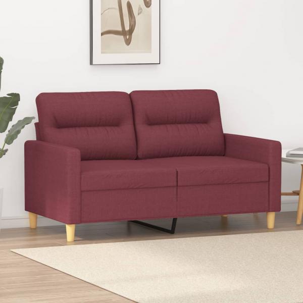 ARDEBO.de - 2-Sitzer-Sofa Weinrot 120 cm Stoff