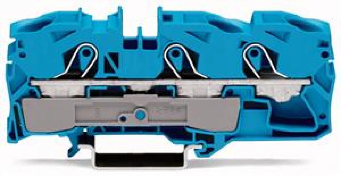 WAGO Kontakttechnik 3-Leiter-Durchgangsklemme für Anwendungen Ex e II geeignet für Anwendungen Ex i geeignet 16 mm² blau (20 ST)