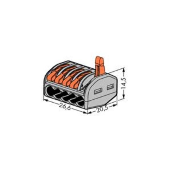 WAGO Kontakttechnik WAGO-Verbindungsklemme 5fach f. ein und mehrdrähtige Leiter (40 ST)