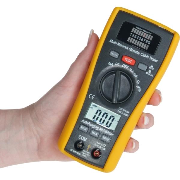 ARDEBO.de - Netzwerktester mit integr. Multimeter PAN LAN1