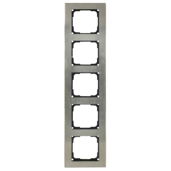 ARDEBO.de - OPUS-FUSION E-Rahmen 5-f., sw Edelstahl silber/schwarz