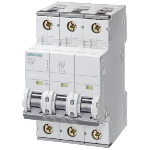 Siemens Leitungsschutzschalter, 400 V, Icn: 10 kA, 3P, Icu: 20 kA, B-Char, In: 16 A