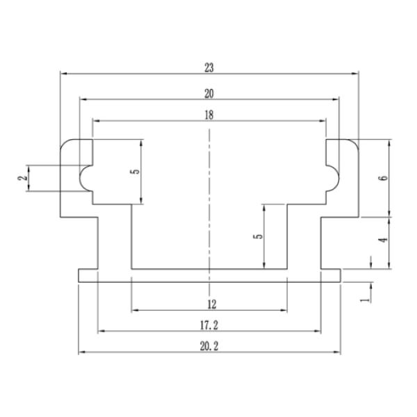 RUTEC LED-ALU-Profil begehbar 2m 