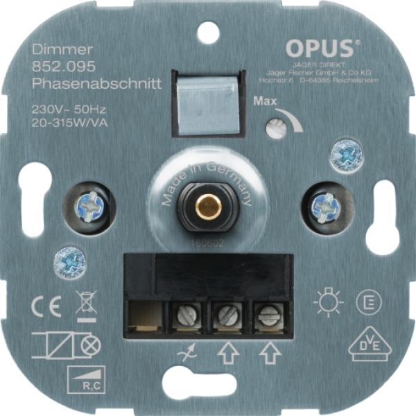 ARDEBO.de - Phasenabschnitt-Dimmer 230V 20-315VA, 50Hz, Schraubklemmen