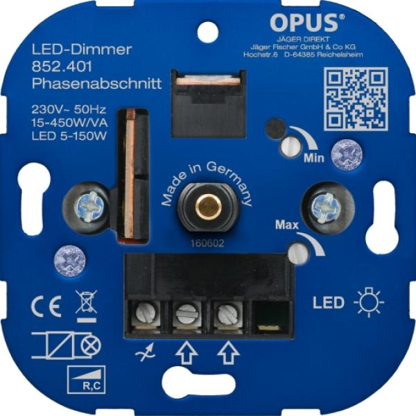 OPUS LED-Dimmer, 5-150W, UP Phas.abschn.R, C, 15-450W