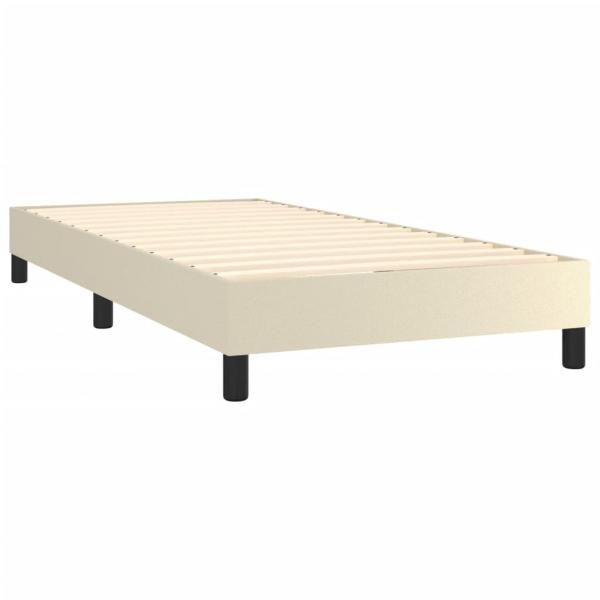 Boxspringbett mit Matratze Creme 100x200 cm Kunstleder