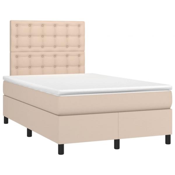 Boxspringbett mit Matratze & LED Cappuccino-Braun 120x190 cm