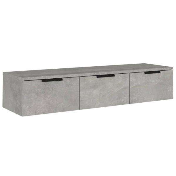 Wandschrank Betongrau 102x30x20 cm Holzwerkstoff