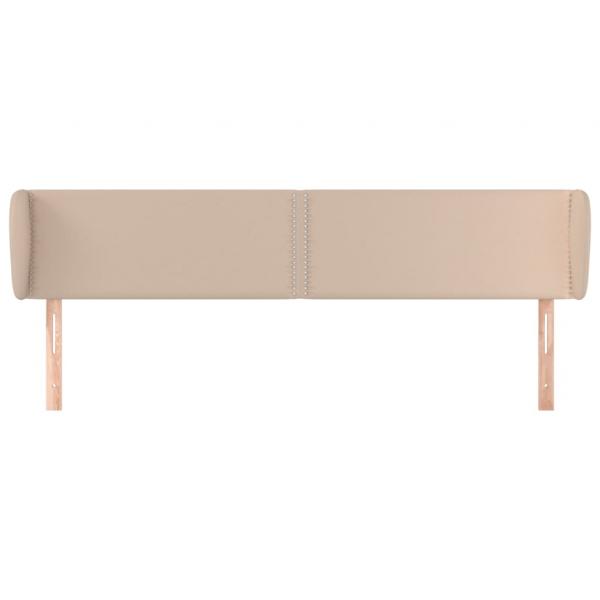 Kopfteil mit Ohren Cappuccino-Braun 163x23x78/88 cm Kunstleder