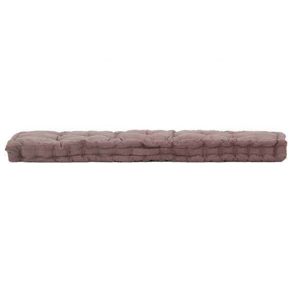 Palettenkissen Baumwolle 120×40×7 cm Taupe