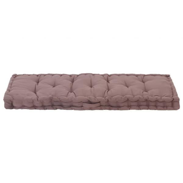 Palettenkissen Baumwolle 120×40×7 cm Taupe