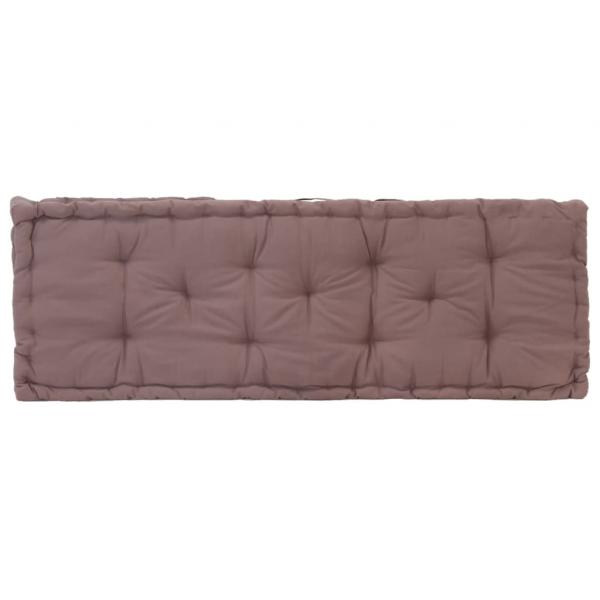 Palettenkissen Baumwolle 120×40×7 cm Taupe