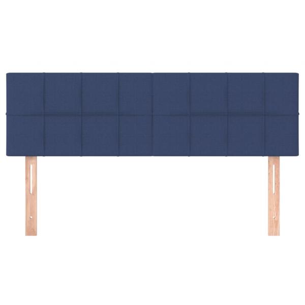 Kopfteile 2 Stk. Blau 72x5x78/88 cm Stoff