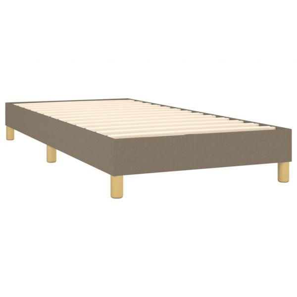 Boxspringbett mit Matratze Taupe 100x200 cm Stoff