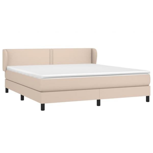 Boxspringbett Matratze Cappuccino-Braun 180x200 cm Kunstleder