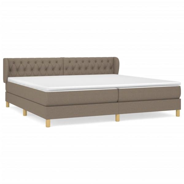 Boxspringbett mit Matratze Taupe 200x200 cm Stoff