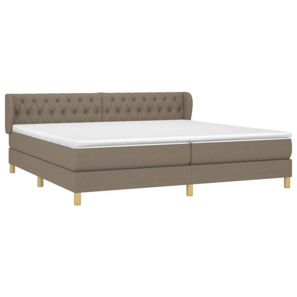 Boxspringbett mit Matratze Taupe 200x200 cm Stoff