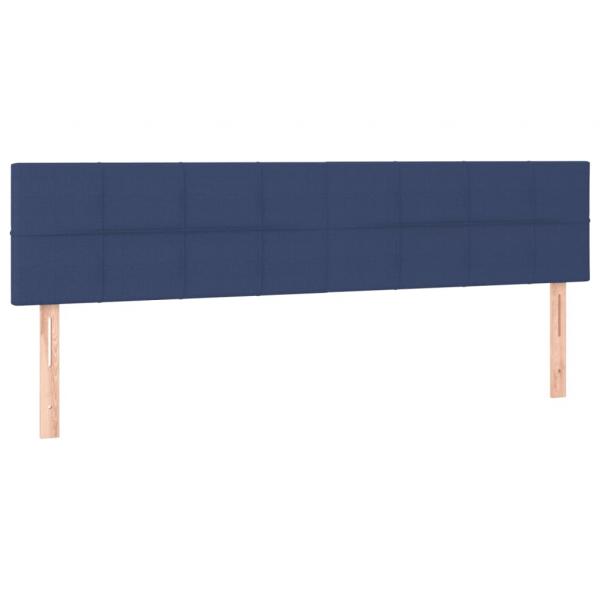 Boxspringbett mit Matratze Blau 180x200 cm Stoff