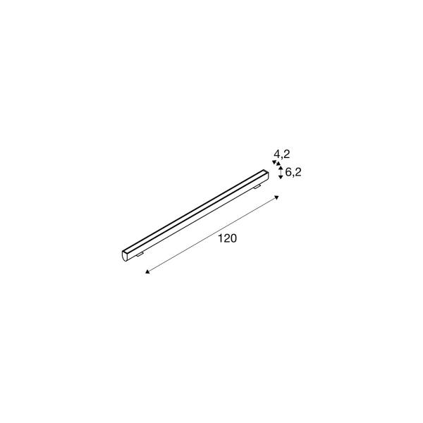 SLV GALEN 120 LED Profil, Lichtbalken außen, CCT switch 3000/4000K, 34W, Breite 120cm, anthrazit (1003448)