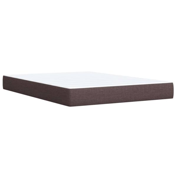 Boxspringbett mit Matratze Dunkelbraun 140x200 cm Stoff