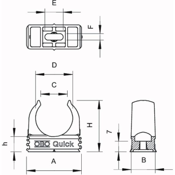 ARDEBO.de - Quick-Schelle M20, PP, lichtgrau, RAL 7035