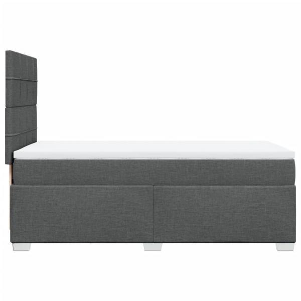 Boxspringbett mit Matratze Dunkelgrau 90x190 cm Stoff