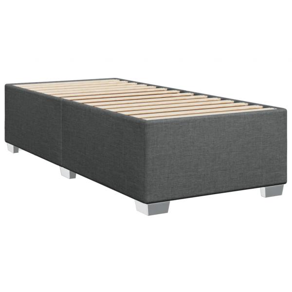 Boxspringbett mit Matratze Dunkelgrau 90x190 cm Stoff