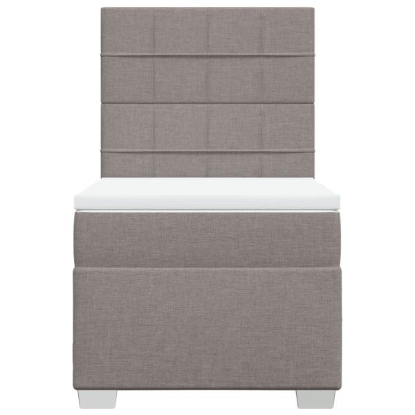 Boxspringbett mit Matratze Taupe 90x200 cm Stoff