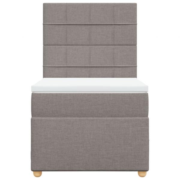 Boxspringbett mit Matratze Taupe 90x190 cm Stoff