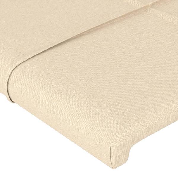 Bettgestell ohne Matratze Creme 160x200 cm Stoff