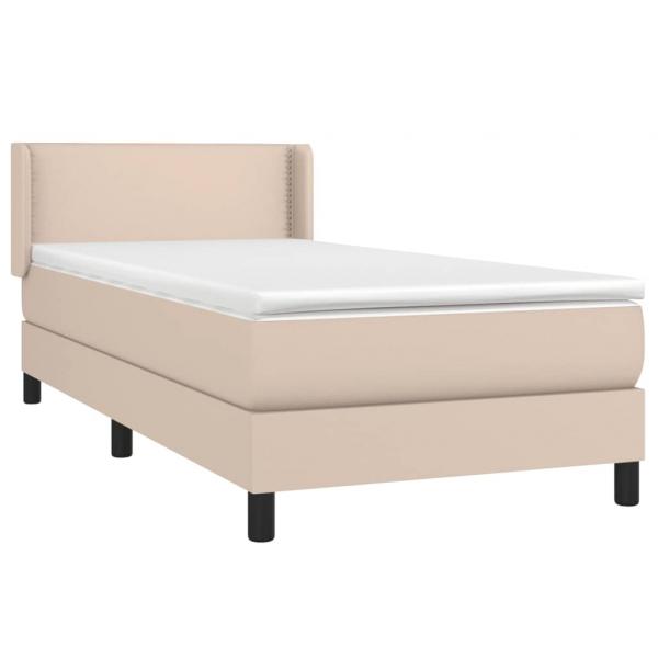 Boxspringbett Matratze Cappuccino-Braun 100x200cm Kunstleder