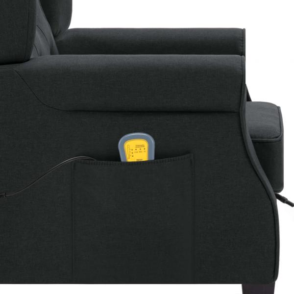 Massagesessel mit Hocker Dunkelgrau Stoff