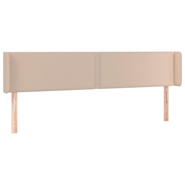 LED Kopfteil Cappuccino-Braun 203x16x78/88 cm Kunstleder