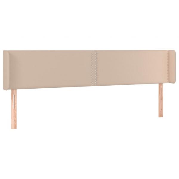 Kopfteil mit Ohren Cappuccino-Braun 163x16x78/88 cm Kunstleder