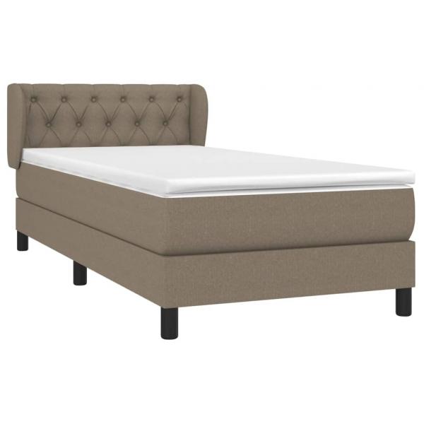 Boxspringbett mit Matratze Taupe 80x200 cm Stoff