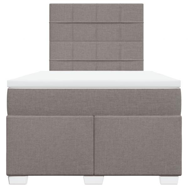 Boxspringbett mit Matratze Taupe 120x200 cm Stoff