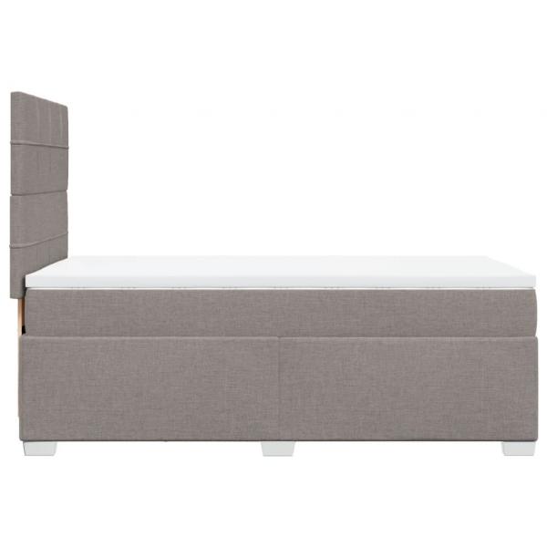 Boxspringbett mit Matratze Taupe 100x200 cm Stoff