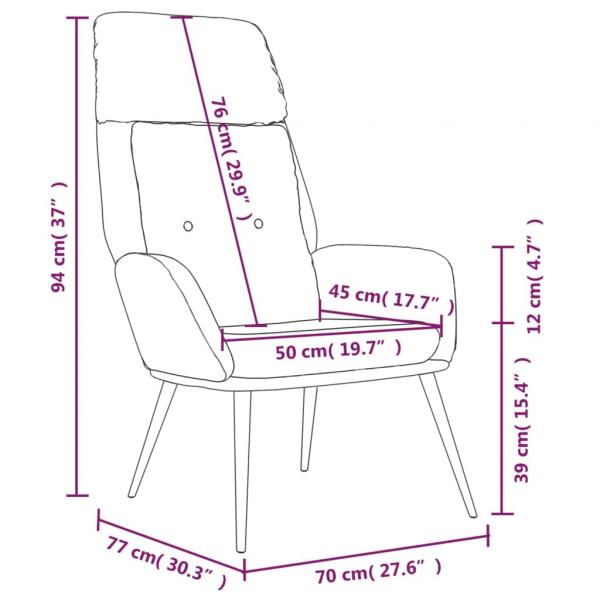 Relaxsessel Creme Wildleder-Optik