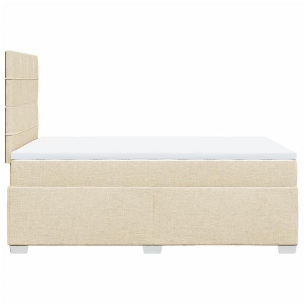 Boxspringbett mit Matratze Creme 120x200 cm Stoff