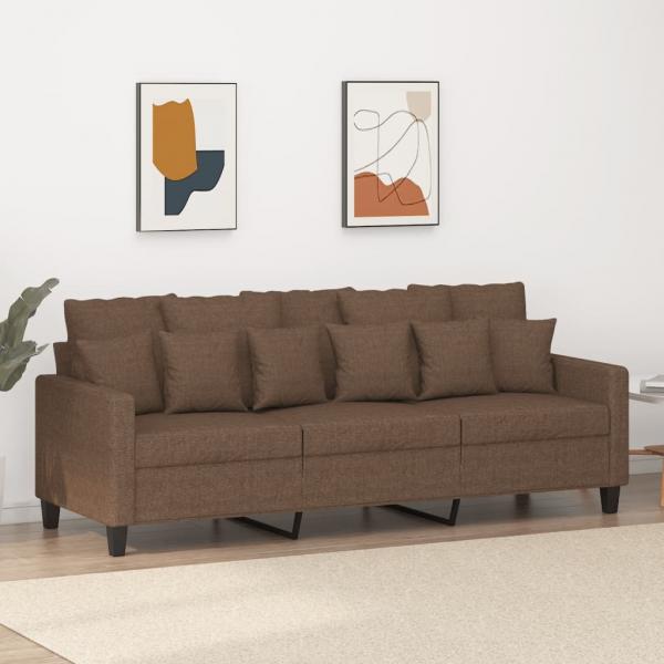 ARDEBO.de - 3-Sitzer-Sofa Braun 180 cm Stoff