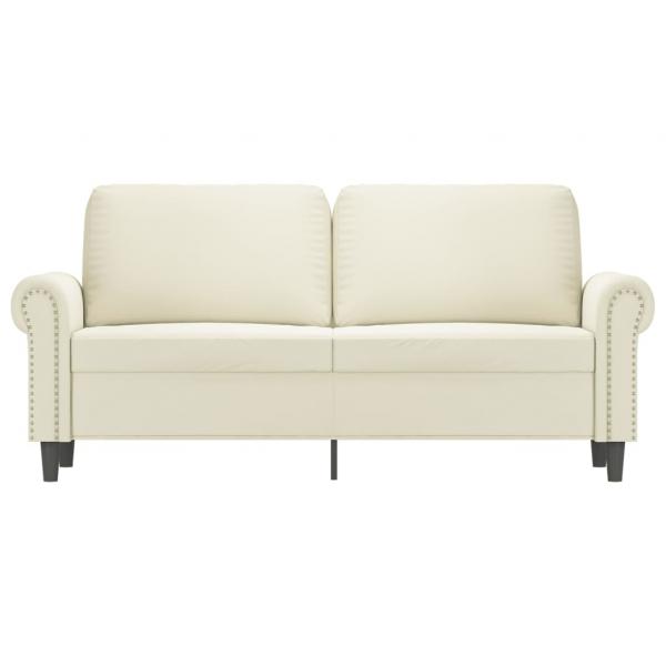 2-Sitzer-Sofa Creme 140 cm Samt