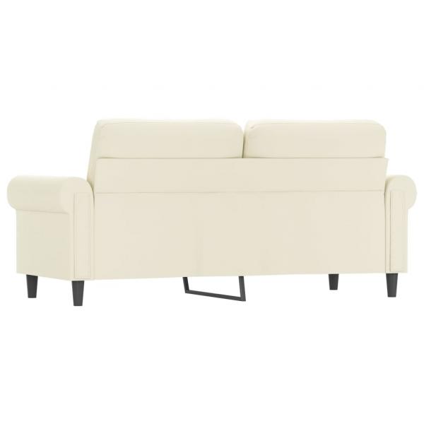 2-Sitzer-Sofa Creme 140 cm Samt