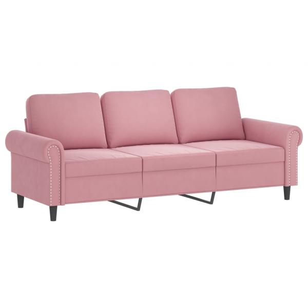 3-Sitzer-Sofa Rosa 180 cm Samt