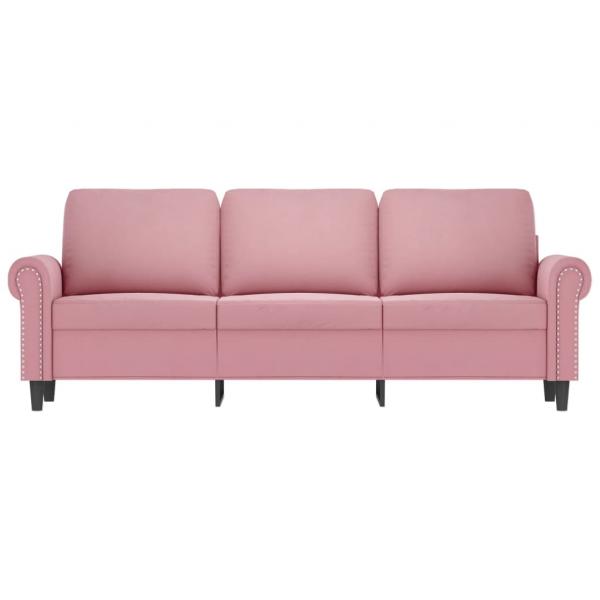 3-Sitzer-Sofa Rosa 180 cm Samt