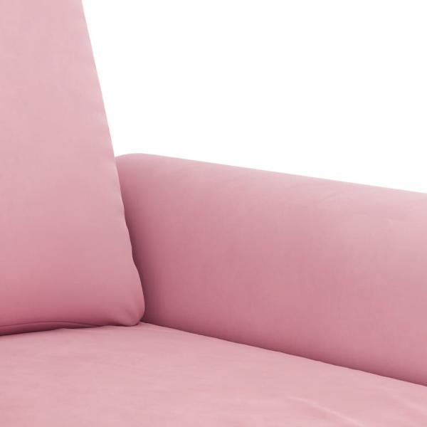 3-Sitzer-Sofa Rosa 180 cm Samt