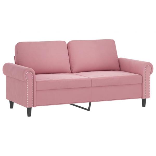 2-Sitzer-Sofa Rosa 140 cm Samt