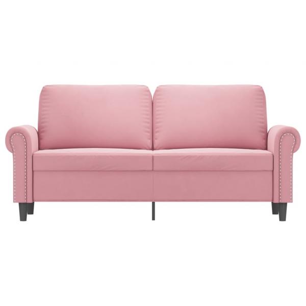 2-Sitzer-Sofa Rosa 140 cm Samt