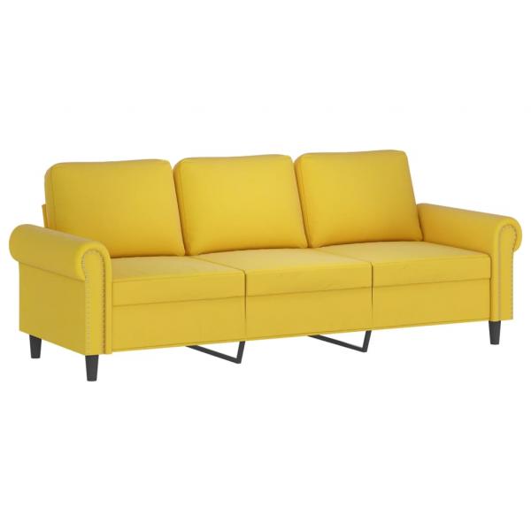 3-Sitzer-Sofa Gelb 180 cm Samt